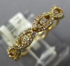.38CT DIAMOND 18KT YELLOW GOLD 3D INFINITY ETOILE SEMI ETERNITY ANNIVERSARY RING
