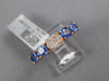 5.14CT DIAMOND & AAA TANZANITE 14KT ROSE GOLD 3D ETERNITY ANNIVERSARY LOVE RING