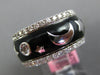 1.38CT DIAMOND & BLACK ENAMEL 18K WHITE GOLD ETOILE MOON STAR ETERNITY LOVE RING