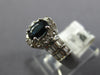 1.52CT DIAMOND AAA SAPPHIRE 14K WHITE GOLD OVAL ROUND & BAGUETTE FRIENDSHIP RING