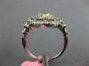 1.30CT WHITE & CANARY DIAMOND 18KT 2 TONE GOLD OVAL DOUBLE HALO ENGAGEMENT RING