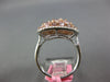 LARGE 3.18CT WHITE & PINK DIAMOND 18KT WHITE & ROSE GOLD CLUSTER SQUARE FUN RING