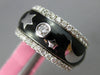 1.38CT DIAMOND & BLACK ENAMEL 18K WHITE GOLD ETOILE MOON STAR ETERNITY LOVE RING