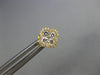 ESTATE .46CT DIAMOND 18KT YELLOW GOLD 4 LEAF CLOVER SQUARE FLOWER STUD EARRINGS