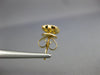 ESTATE .46CT DIAMOND 18KT YELLOW GOLD 4 LEAF CLOVER SQUARE FLOWER STUD EARRINGS