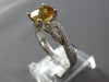 1.52CT DIAMOND & AAA CITRINE 14K 2 TONE GOLD CUSHION & ROUND INFINITY LOVE RING