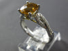 1.52CT DIAMOND & AAA CITRINE 14K 2 TONE GOLD CUSHION & ROUND INFINITY LOVE RING