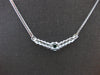 LARGE 1.18CT DIAMOND & AAA EMERALD 14KT WHITE GOLD V SHAPE LOVE NECKLACE #27787