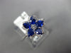 1.16CT DIAMOND & AAA SAPPHIRE 18K WHITE GOLD ROUND & PEAR SHAPE STAR FLOWER RING