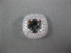 ESTATE LARGE .49CT DIAMOND 18KT WHITE GOLD 3D SQUARE DOUBLE HALO JACKET EARRINGS