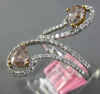 2.39CT WHITE & PINK DIAMOND 18KT WHITE & ROSE GOLD PEAR SHAPE & ROUND LOVE RING