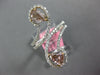 2.39CT WHITE & PINK DIAMOND 18KT WHITE & ROSE GOLD PEAR SHAPE & ROUND LOVE RING