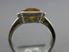 1.28CT DIAMOND & AAA CITRINE 14KT WHITE GOLD CUSHION & ROUND SEMI BEZEL FUN RING