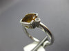 1.28CT DIAMOND & AAA CITRINE 14KT WHITE GOLD CUSHION & ROUND SEMI BEZEL FUN RING