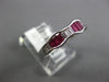 1.08CT DIAMOND & AAA RUBY 18K WHITE GOLD BAGUETTE BEZEL CLASSIC ANNIVERSARY RING