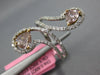 2.39CT WHITE & PINK DIAMOND 18KT WHITE & ROSE GOLD PEAR SHAPE & ROUND LOVE RING