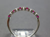 .29CT DIAMOND & AAA RUBY 18KT WHITE GOLD 3D CLASSIC ROUND 1.5mm ANNIVERSARY RING