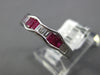 1.08CT DIAMOND & AAA RUBY 18K WHITE GOLD BAGUETTE BEZEL CLASSIC ANNIVERSARY RING