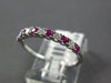 .29CT DIAMOND & AAA RUBY 18KT WHITE GOLD 3D CLASSIC ROUND 1.5mm ANNIVERSARY RING