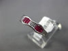 1.08CT DIAMOND & AAA RUBY 18K WHITE GOLD BAGUETTE BEZEL CLASSIC ANNIVERSARY RING