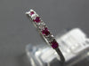 .29CT DIAMOND & AAA RUBY 18KT WHITE GOLD 3D CLASSIC ROUND 1.5mm ANNIVERSARY RING