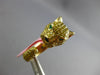 2.84CT CANARY DIAMOND & AAA EMERALD & ONYX 18K YELLOW GOLD 3D HAPPY PANTHER RING