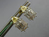 1.3CT WHITE & CANARY DIAMOND 18KT 2 TONE GOLD BAGUETTE & KITE CUT STUD EARRINGS