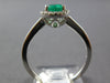 .84CT DIAMOND & AAA EMERALD 14KT WHITE GOLD 3D OVAL & ROUND HALO ENGAGEMENT RING