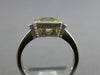1.22CT DIAMOND & AAA GREEN AMETHYST 14K WHITE GOLD ROUND & CUSHION CUT FUN RING