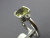 1.22CT DIAMOND & AAA GREEN AMETHYST 14K WHITE GOLD ROUND & CUSHION CUT FUN RING