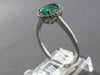 .84CT DIAMOND & AAA EMERALD 14KT WHITE GOLD 3D OVAL & ROUND HALO ENGAGEMENT RING