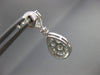 LARGE 1.57CT DIAMOND 18KT WHITE GOLD CLUSTER FLOWER TEAR DROP HANGING EARRINGS