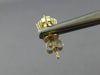 1.3CT WHITE & CANARY DIAMOND 18KT 2 TONE GOLD BAGUETTE & KITE CUT STUD EARRINGS