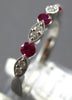 .32CT DIAMOND & AAA RUBY 18KT WHITE GOLD ROUND & MARQUISE SHAPE ANNIVERSARY RING