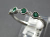.38CT DIAMOND & AAA EMERALD 18K WHITE GOLD 3D ROUND BEZEL FILIGREE MILGRAIN RING