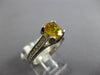 2.61CT DIAMOND & AAA YELLOW SAPPHIRE 14KT WHITE GOLD OVAL LUCIDA ENGAGEMENT RING