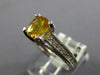 2.61CT DIAMOND & AAA YELLOW SAPPHIRE 14KT WHITE GOLD OVAL LUCIDA ENGAGEMENT RING