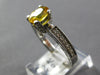 1.55CT DIAMOND & AAA YELLOW SAPPHIRE 18K WHITE GOLD OVAL & ROUND ENGAGEMENT RING