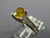 2.61CT DIAMOND & AAA YELLOW SAPPHIRE 14KT WHITE GOLD OVAL LUCIDA ENGAGEMENT RING