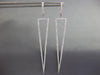 EXTRA LARGE 1.02CT DIAMOND 18KT WHITE GOLD ELONGATED TRIANGULAR HANGING EARRINGS