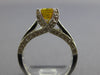 2.61CT DIAMOND & AAA YELLOW SAPPHIRE 14KT WHITE GOLD OVAL LUCIDA ENGAGEMENT RING