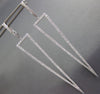EXTRA LARGE 1.02CT DIAMOND 18KT WHITE GOLD ELONGATED TRIANGULAR HANGING EARRINGS