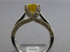 2.61CT DIAMOND & AAA YELLOW SAPPHIRE 14KT WHITE GOLD OVAL LUCIDA ENGAGEMENT RING