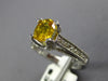 2.61CT DIAMOND & AAA YELLOW SAPPHIRE 14KT WHITE GOLD OVAL LUCIDA ENGAGEMENT RING