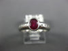 .71CT DIAMOND & AAA RUBY 14KT WHITE GOLD 3D OVAL BEZEL SOLITAIRE FRIENDSHIP RING