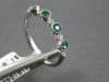 .38CT DIAMOND & AAA EMERALD 18K WHITE GOLD 3D ROUND BEZEL FILIGREE MILGRAIN RING