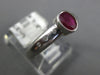 .71CT DIAMOND & AAA RUBY 14KT WHITE GOLD 3D OVAL BEZEL SOLITAIRE FRIENDSHIP RING