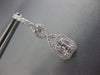 ESTATE 1.59CT DIAMOND 18KT WHITE GOLD ROUND & BAGUETTE SQUARE HANGING EARRINGS
