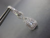 ESTATE 1.59CT DIAMOND 18KT WHITE GOLD ROUND & BAGUETTE SQUARE HANGING EARRINGS