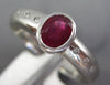 .71CT DIAMOND & AAA RUBY 14KT WHITE GOLD 3D OVAL BEZEL SOLITAIRE FRIENDSHIP RING